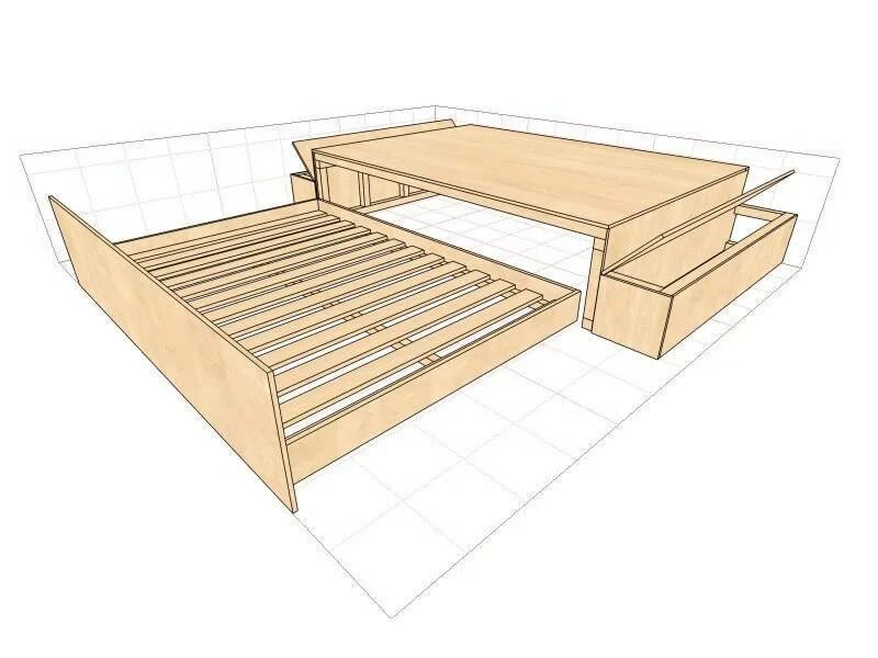 Сборка выдвижной кровати. Подиум с выдвижной кроватью. Подиум с выкатной кроватью. Выдвижной каркас кровати. Конструкция выдвижной кровати.