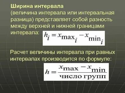 Интервал определяемых величин
