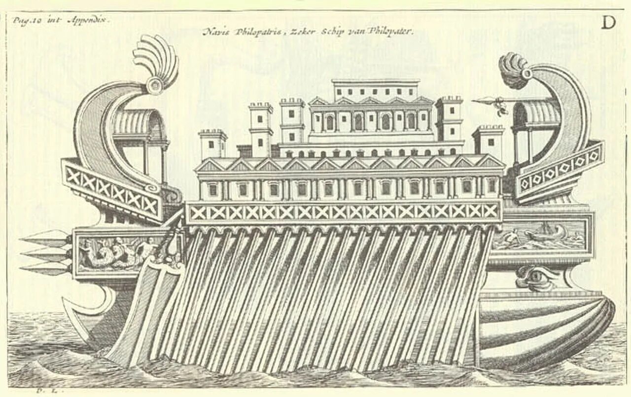 Птолемей судно где. Римская пентера корабль. Тессераконтера Египетский корабль. Плавучие дворцы Калигулы. Корабль Птолемея.