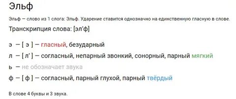 Слово эльф