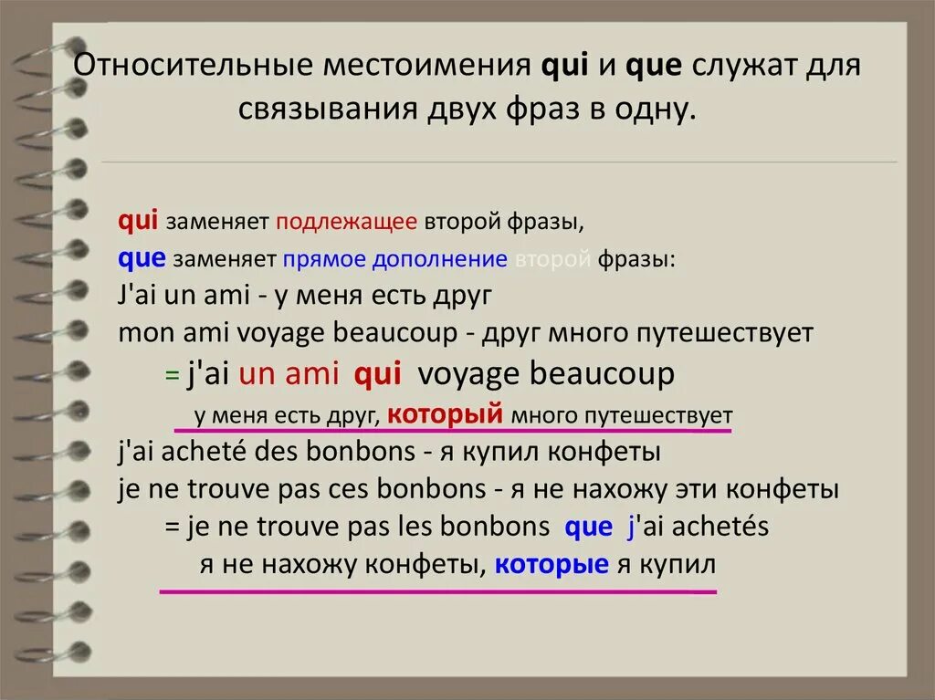 В каких предложениях употреблены относительные местоимения. Относительные местоимения во французском языке. Французский jnyjcbntkmystместоимения. Местоимения qui que во французском. Относительные местоимения que и qui.