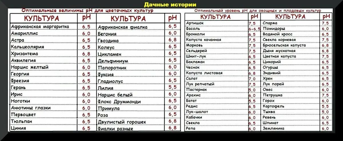 Таблица кислотности почвы для огородных растений и овощей. Кислотность почвы таблица для овощей. Кислотность почвы таблица PH. Оптимальная величина РН для цветочных культур.