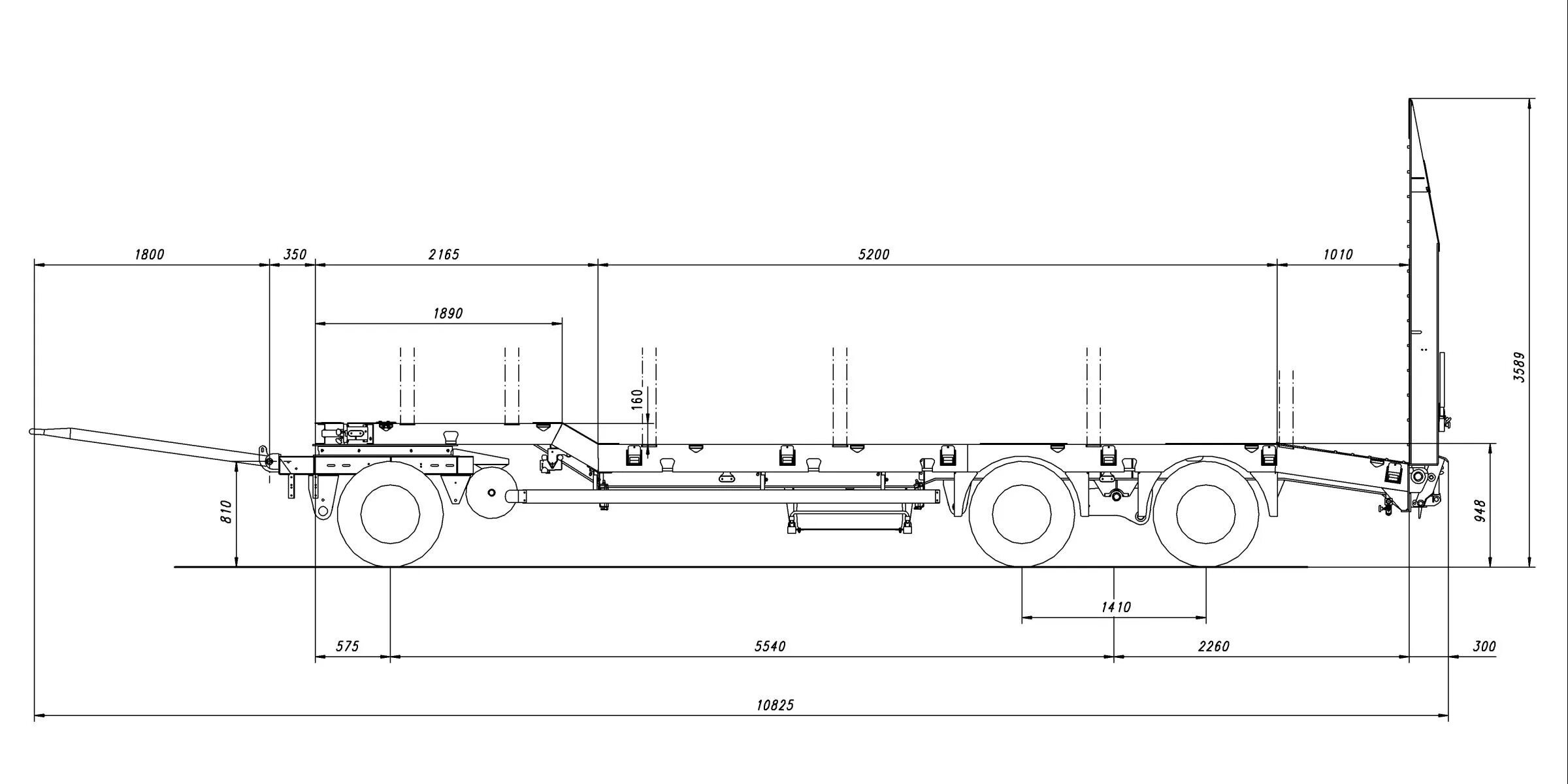 Дышло размеры. Полуприцеп 9963000001001. МАЗ-5440а9 с полуприцепом габариты. Низкорамный прицеп 9835-30. Прицеп трал waltrak 983920-010 чертеж.
