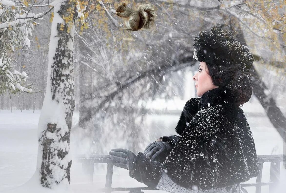 Метель. Замело снегом. Женщина в метель. Фотосессия в метель. Луна песни снег