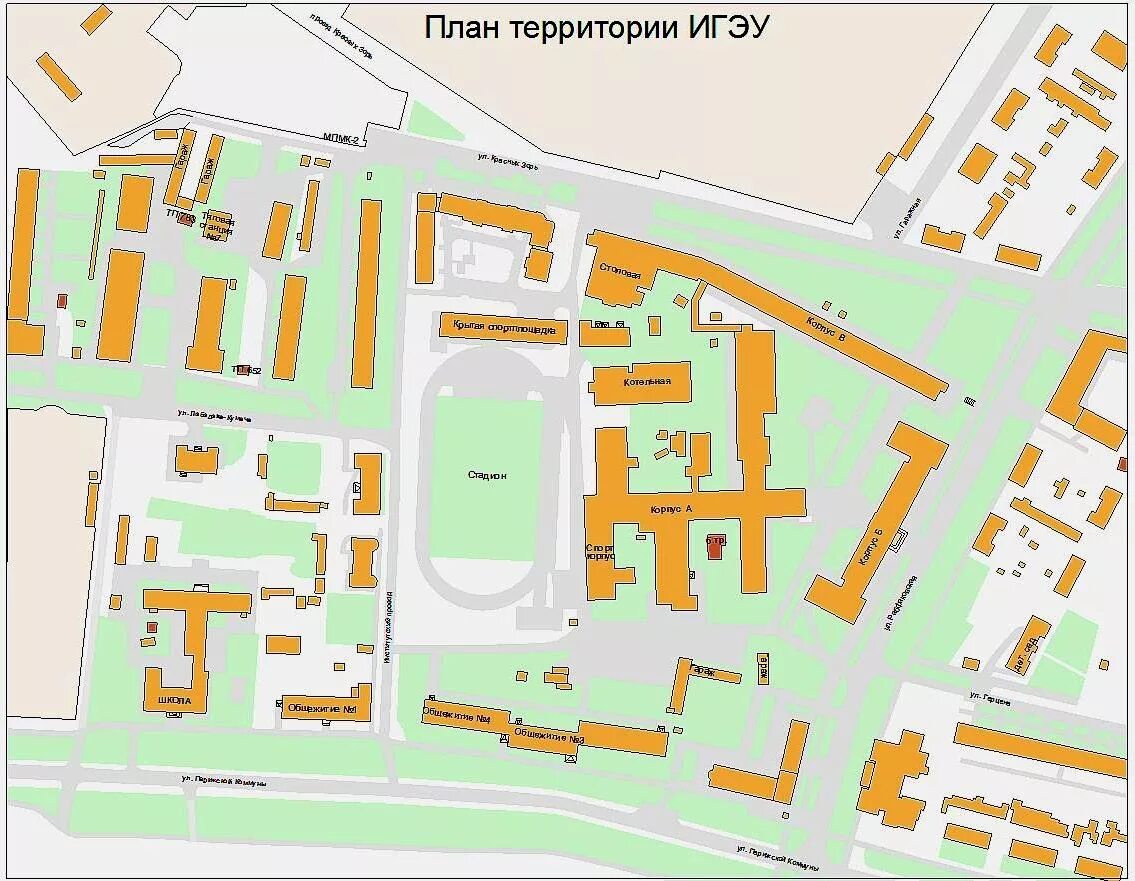 И т д корпус. Энергетический университет Иваново корпус в. ИГЭУ корпус д. Корпуса ИГЭУ Иваново. План территории ИГЭУ.