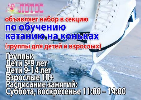 Секция коньков для детей