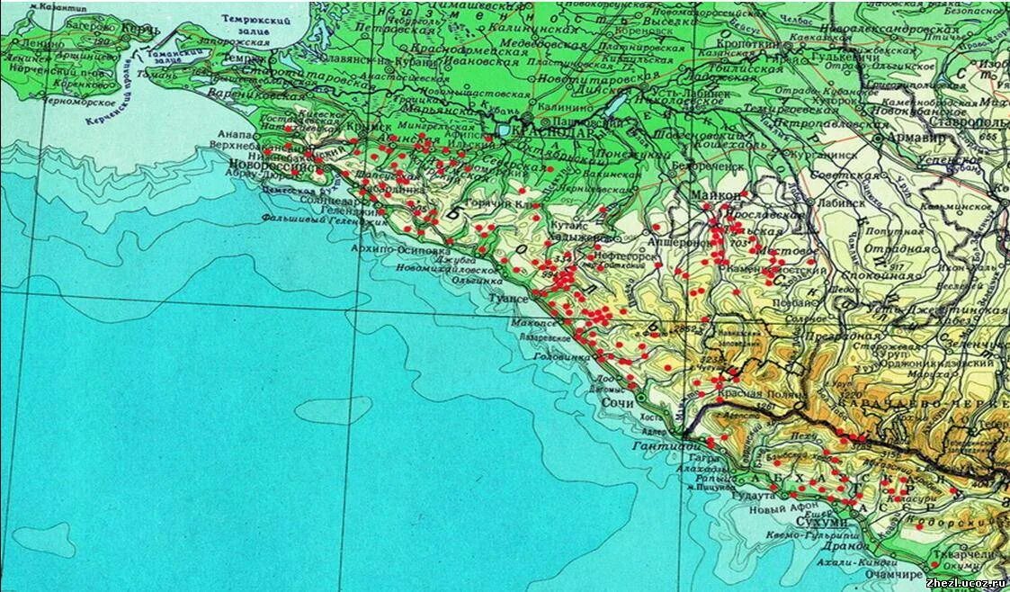 Карта россии побережье черного. Черноморское побережье Кавказа на карте России. Черноморское побережье Кавказа подробная карта. Карта Черноморского побережья Краснодарского края с городами. Карта Черноморского побережья Кавказа с курортами подробная.