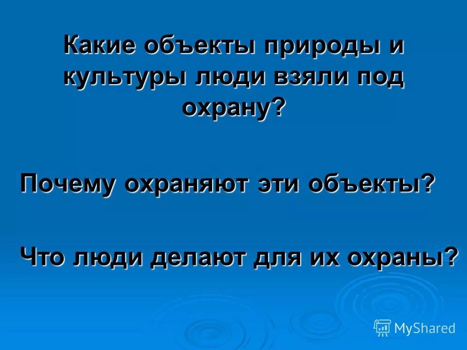 Какие объекты находятся под защитой