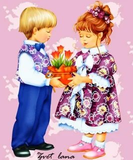 Мальчики поздравляют мам