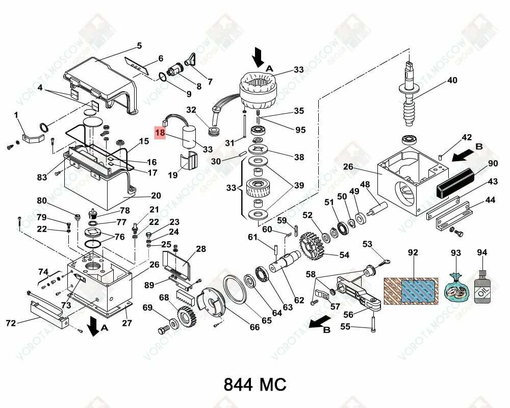 844 er. Faac 844 пружина.