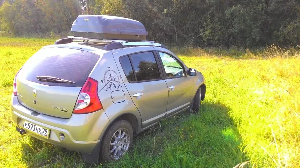 Багажник Рено Сандеро 1. Автобокс для Renault Sandero Stepway. Автобокс Рено Сандеро 1. Автобокс Рено Сандеро 1 поколение. Купить багажник рено степвей