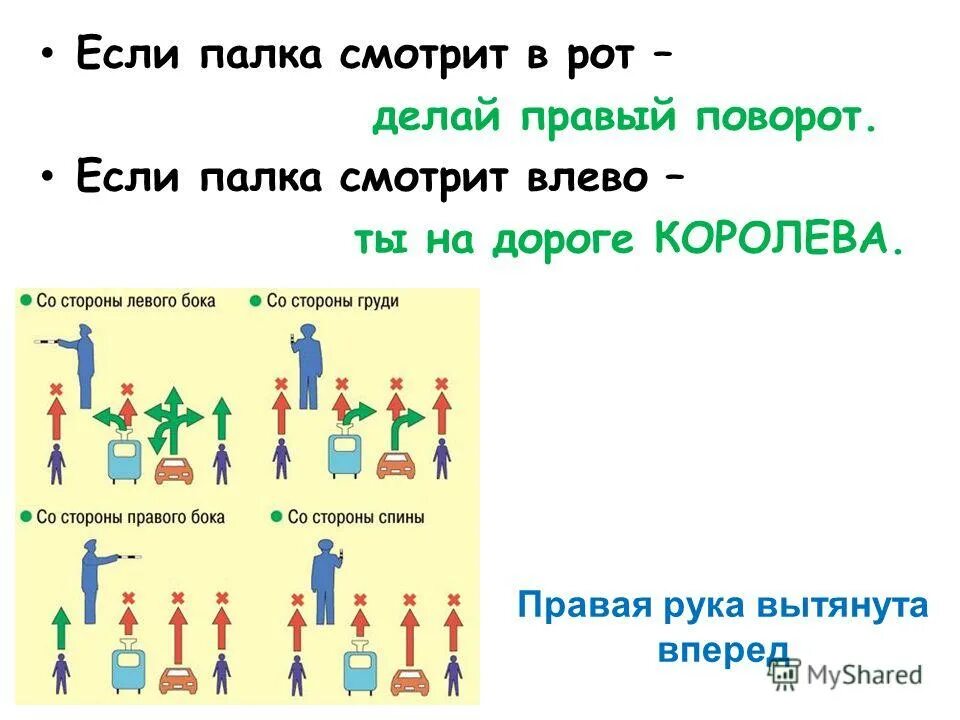 Сделай правом. Если палка смотрит рот делай правый поворот. Если палка смотрит рот. Если палка смотрит в лево. Если палка смотрит влево стих.