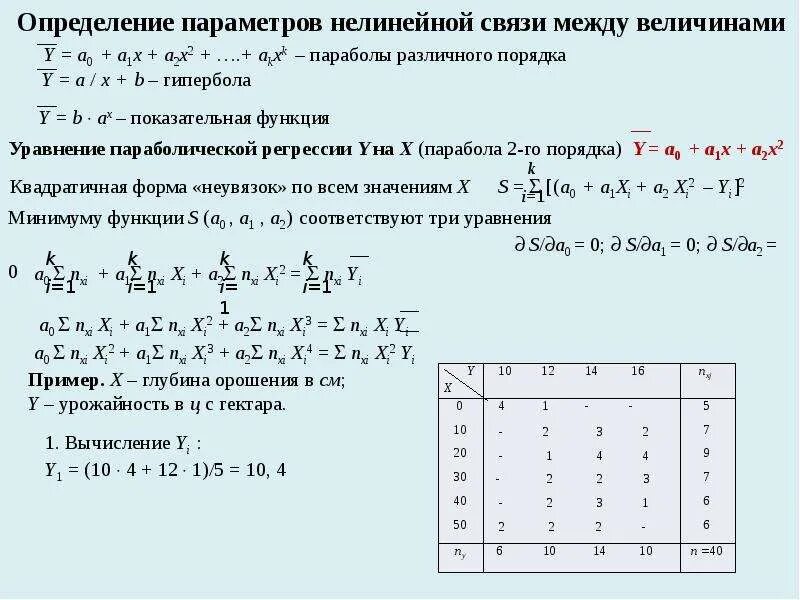 Случайные величины тесты. Уравнение нелинейной регрессии. Параболическое уравнение регрессии. Уравнение нелинейной регрессии показательной. Оценка параметров нелинейной регрессии.