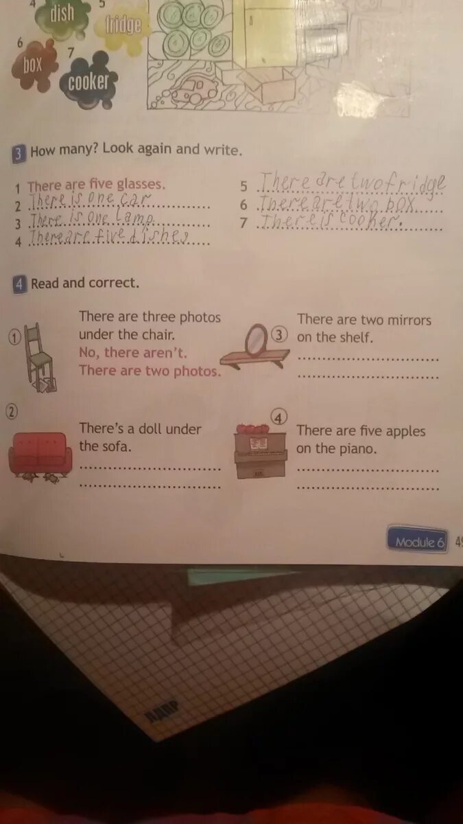 There are two glasses in the cupboard. Look and write 3 класс. 3 How many? Look again and write.. How many look again and write ответы. How many look again and write 3 класс стр 49 гдз.