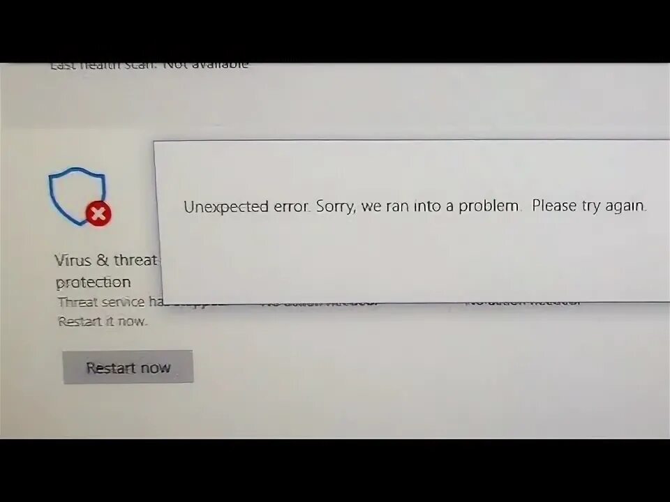 Unexpected error please contact support. Sorry, an unexpected error occurred..