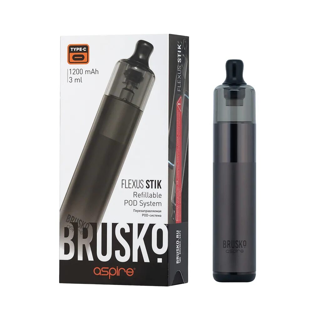 Aspire flexus. Brusko Flexus Stik, 1200mah. Brusko Flexus Stik 1200 Mah - темно-серый. Brusko Aspire Flexus Stik. Бруско флексус стик картридж.