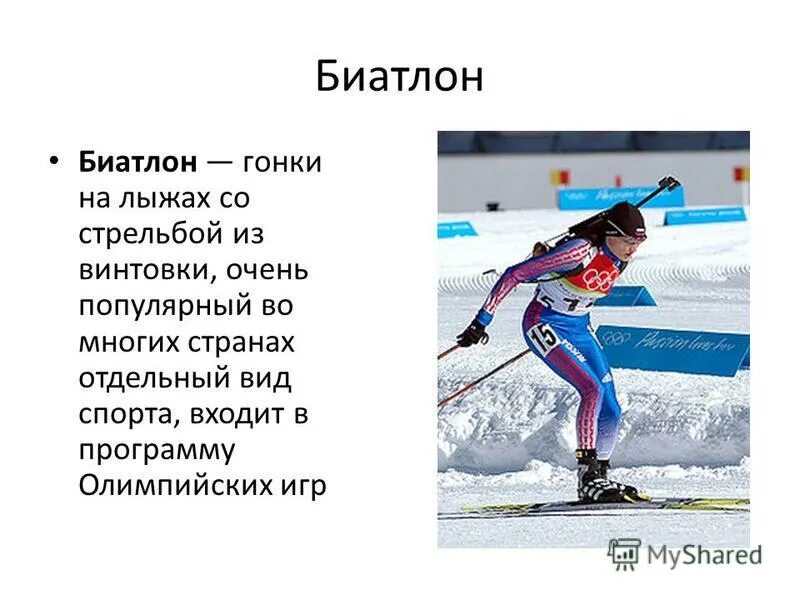 Лыжи стрельба вид спорта. Буклет на тему биатлон. Зимние виды спорта биатлон. К лыжным гонкам добавить стрельбу из винтовки. Виды спорта.