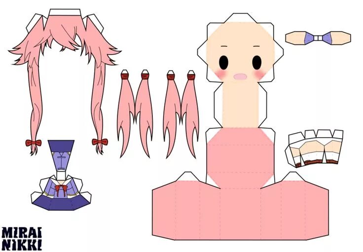 Todoroki Chibi Papercraft Template by JulietRuth on DeviantArt Anime crafts, Ani