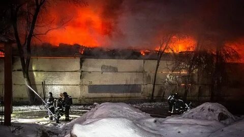 Пожар на шоссе