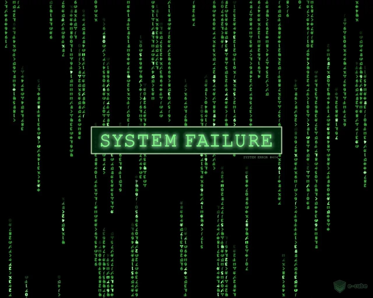 Systems matrix. System failure. Матрица ошибок. Матрица System failure. Матрица сбой системы.