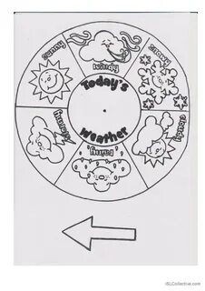 weather wheel: English ESL worksheets pdf & doc.