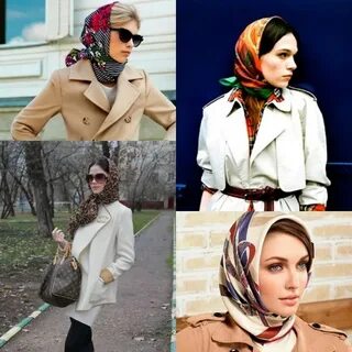 Как завязывать платок зимой