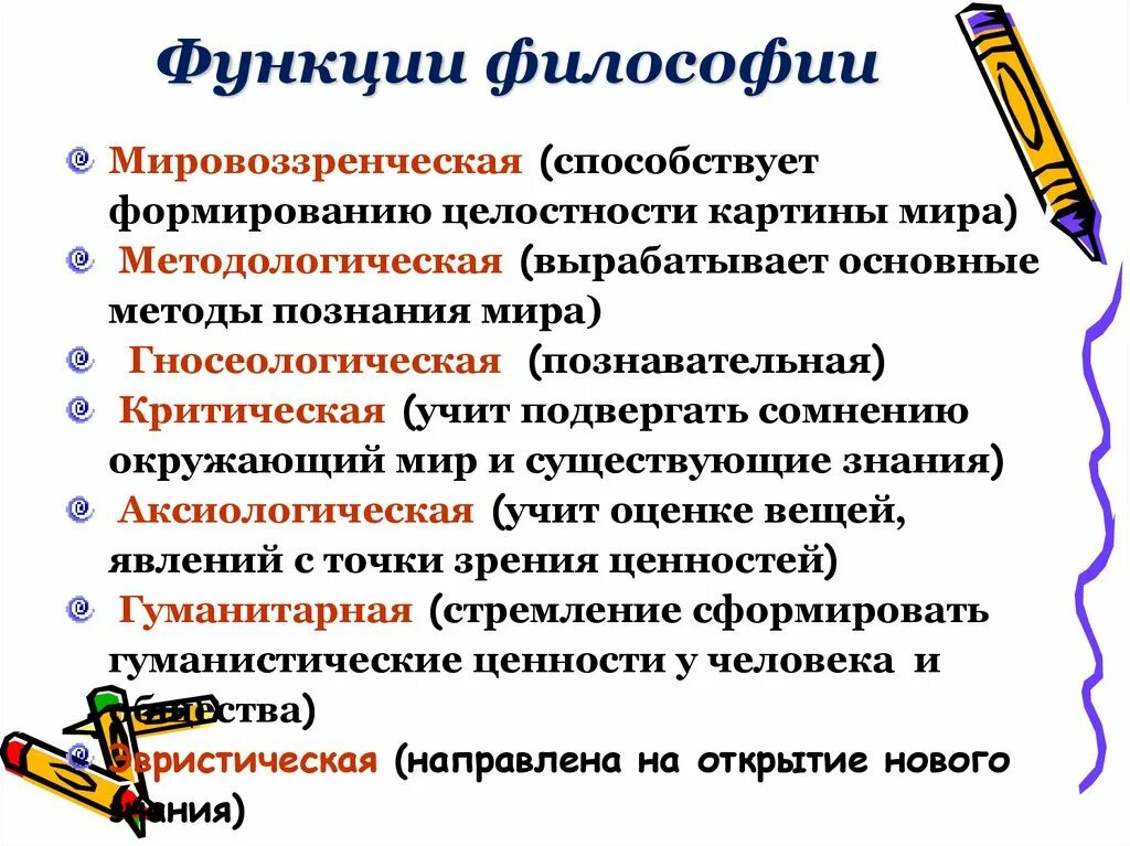 Функция философом