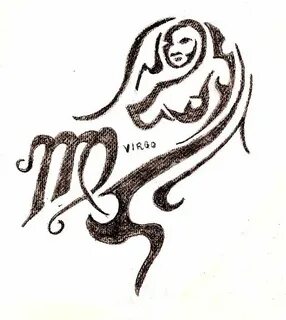 Зодиак дева эскиз