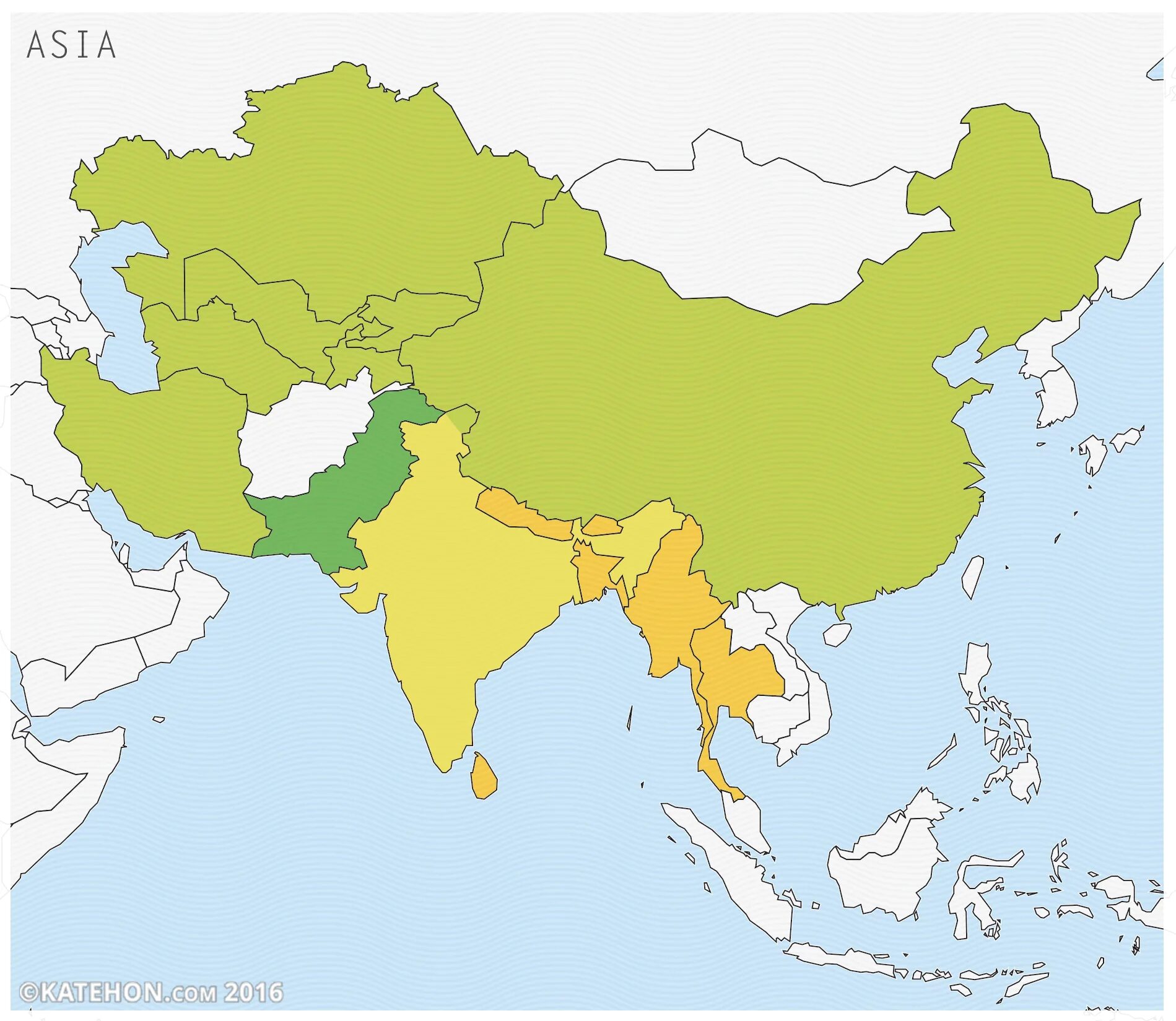 Asia region. Южная Азия. Центральная и Южная Азия. Внутренняя Азия. Регионы Азии.