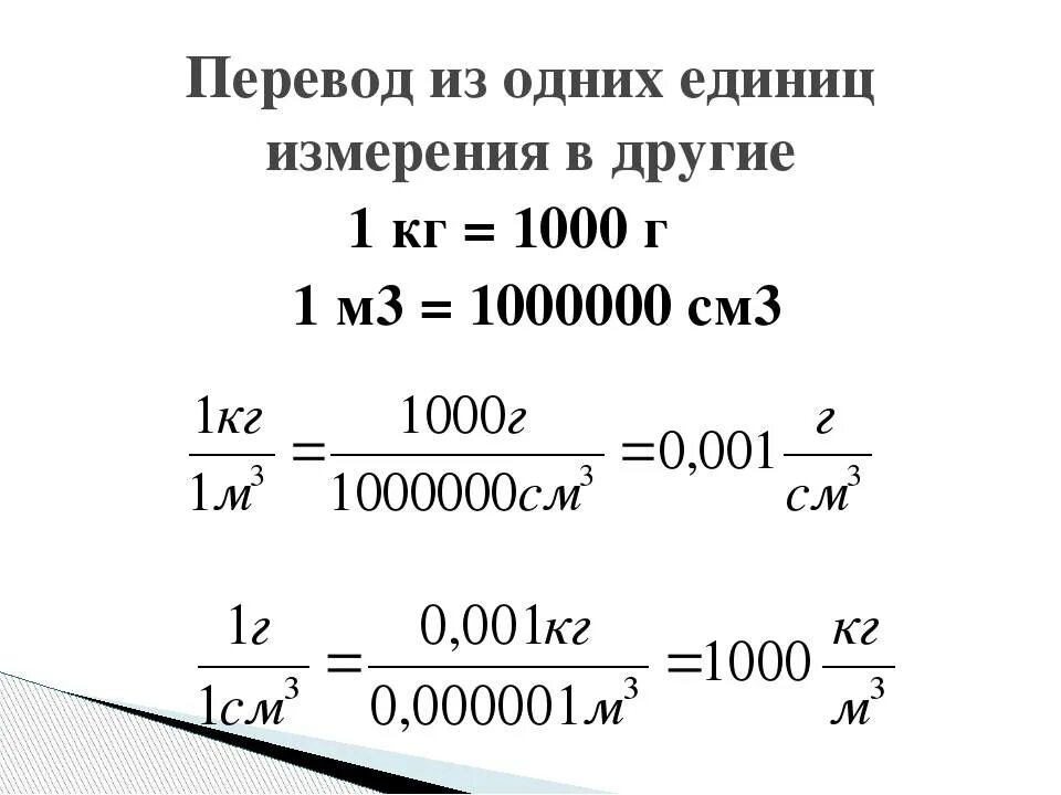 1 см 3 в метрах кубических