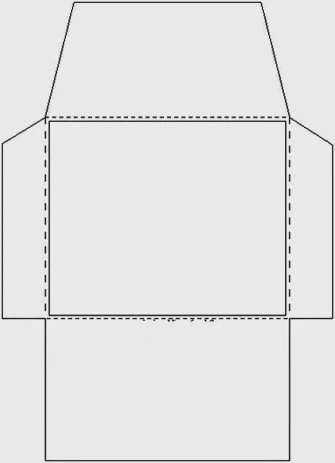 Конверт из бумаги а4 распечатать шаблон. Развертка конверта. Конверт шаблон. Макет конверта. Чертеж конверта.