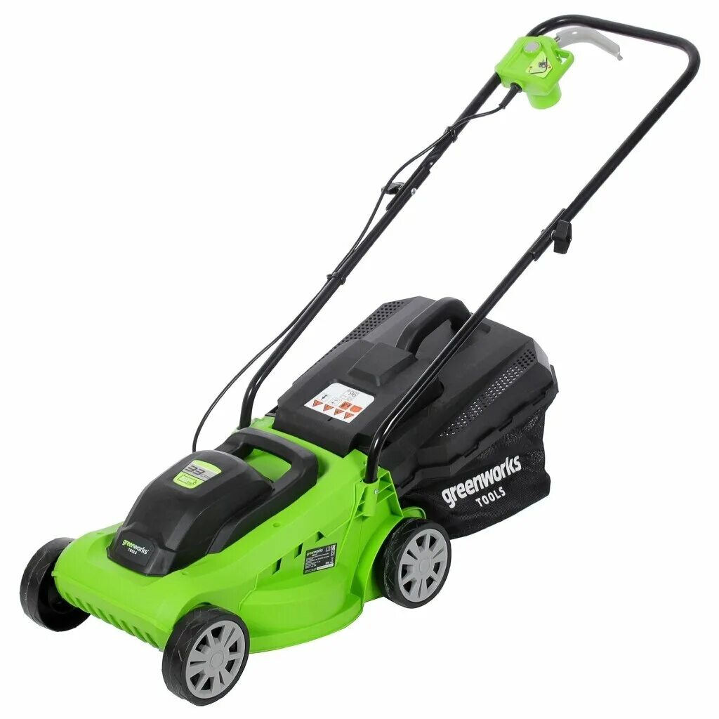 Газонокосилка электрическая GREENWORKS glm1232. Газонокосилка электрическая GREENWORKS glm1232 1200 Вт. GREENWORKS glm1232 1200 Вт 33 см. GREENWORKS glm1232 мотор. Газонокосилка купить леруа