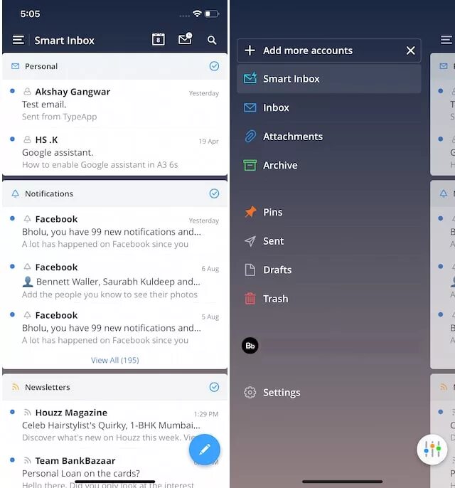 Почтовый клиент android