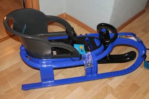 Спортивные сани с рулем на лыжах 6