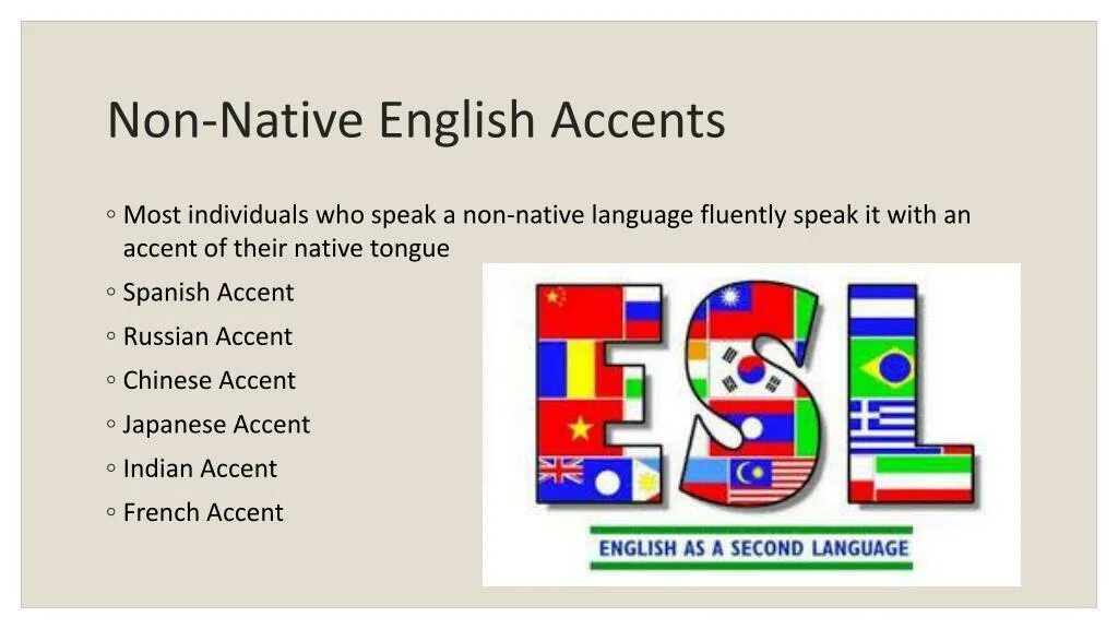 English native language. English native language