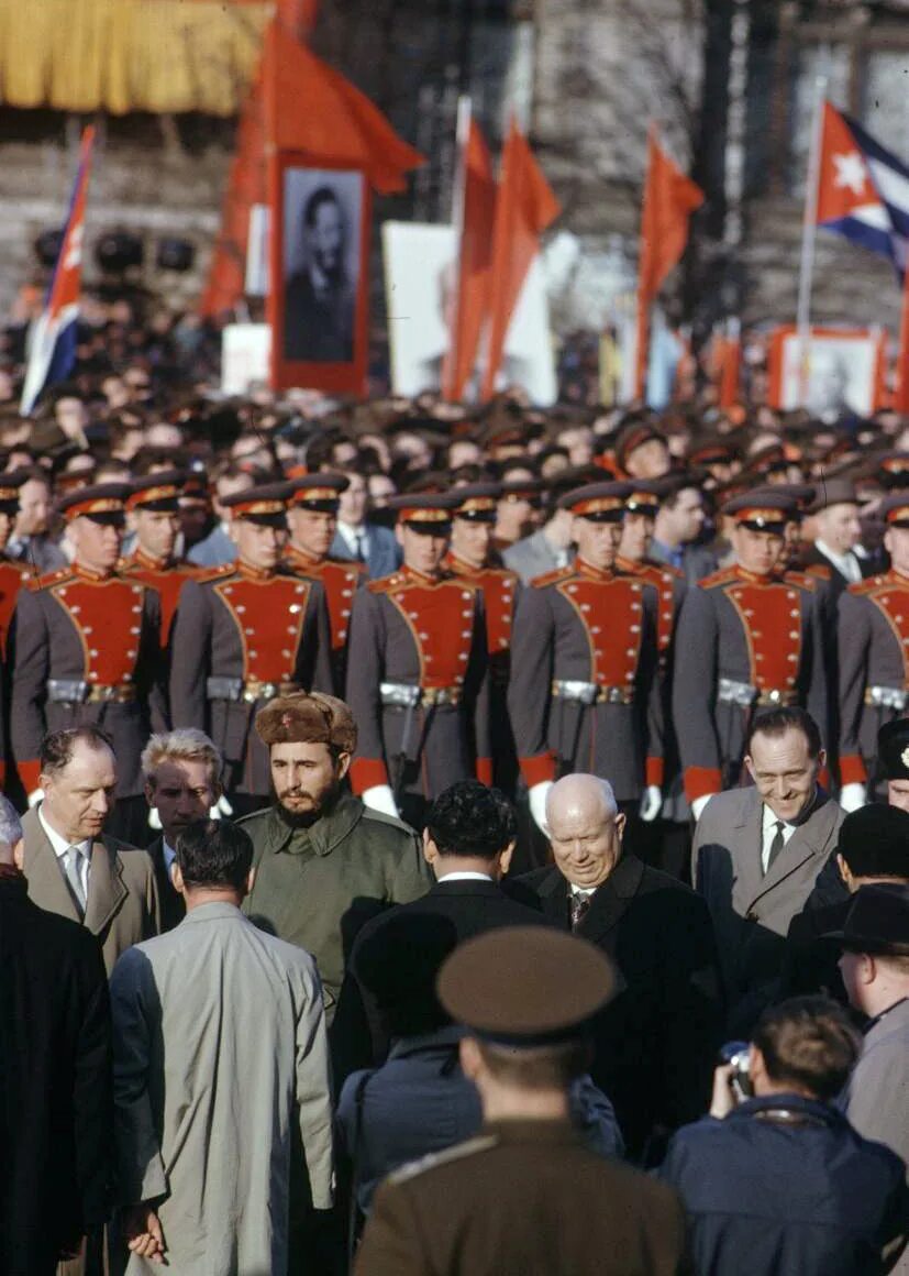 В честь приезда. Визит Фиделя Кастро в СССР 1963 год.