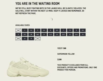 Размерная сетка yeezy