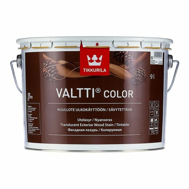 Фасадная краска тиккурила для наружных работ. Tikkurila valtti color satin 9 л. тиккурила валтти колор ec (valtti color) антисептик бесцветный (9л). фасадная лазурь tikkurila valtti color 0,9 л.