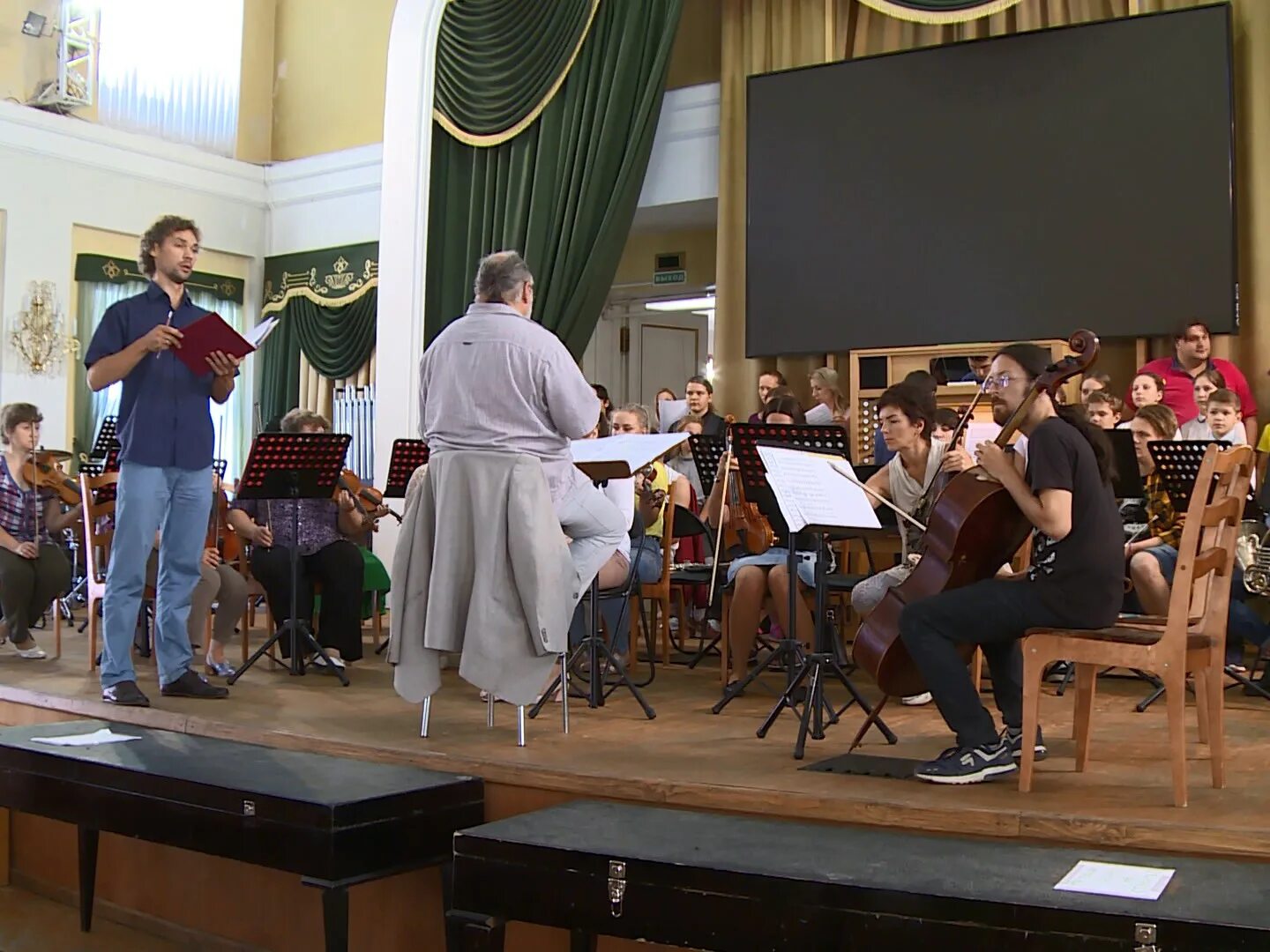 Репетиция музыкантов. Шостаковича. Что сегодня идет в филармонии. Калининградская филармония. Новосибирский оркестр каца.