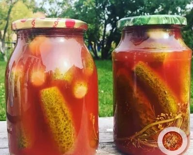 Огурцы с кетчупом чили вкусный