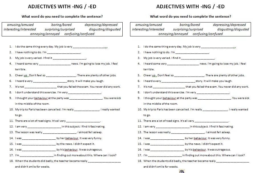 Прилагательные ed ing упражнения. Ing ed adjectives упражнения. Упражнения на прилагательные с окончанием ed и ing в английском языке. Прилагательные ing ed в английском языке упражнения. Прилагательные ed ing в английском языке