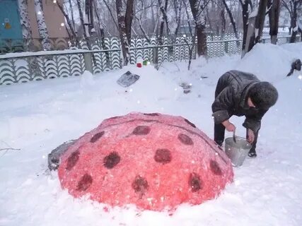 Полов из снега