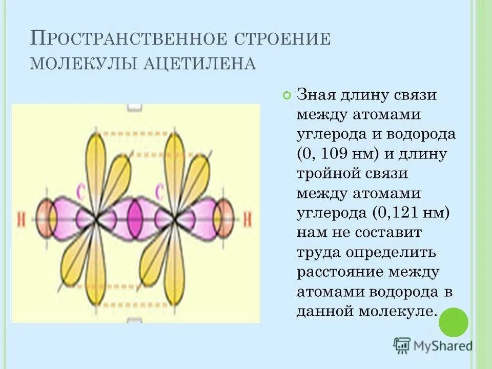 Ацетилен схема строения. Строение молекулы ацетилена. Пространственная формула молекулы ацетилена. Атомно орбитальные схемы строения ацетилена.