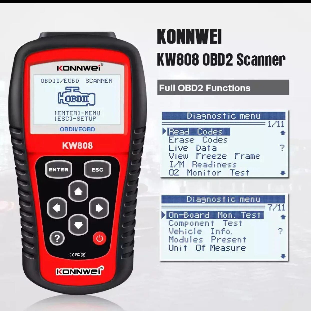 KONNWEI kw8. Сканер KONNWEI. KONNWEI OBD. Автосканер KONNWEI kw808 (оптом / Розница / дропшиппинг).