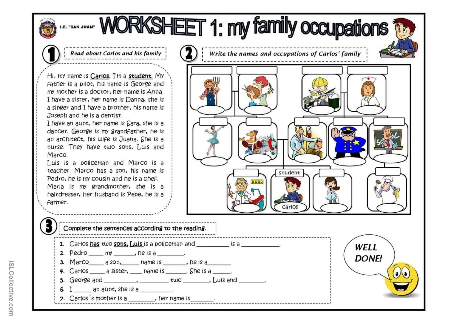 What s the story read. Профессии на английском языке задания. Задания Family for Kids. Профессии Worksheets. Чтение английский 2 класс Worksheets.