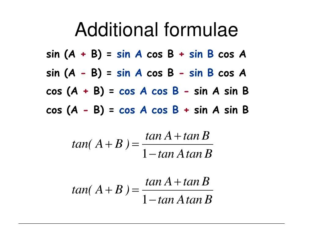 Sin c формула