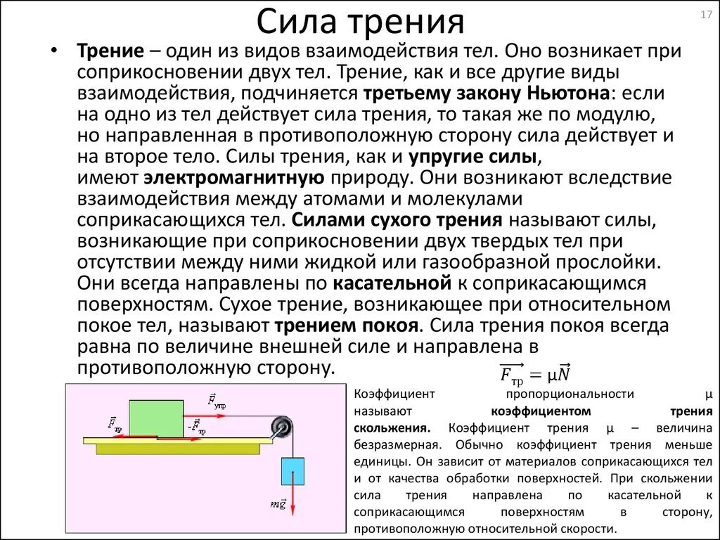 Сила трения какое тело действует. Сила трения физика кратко. Сила трения кратко. Сила трения вид взаимодействия. Виды силы трения.