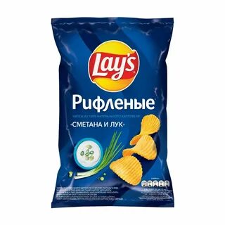Чипсы рифленые сметана и лук