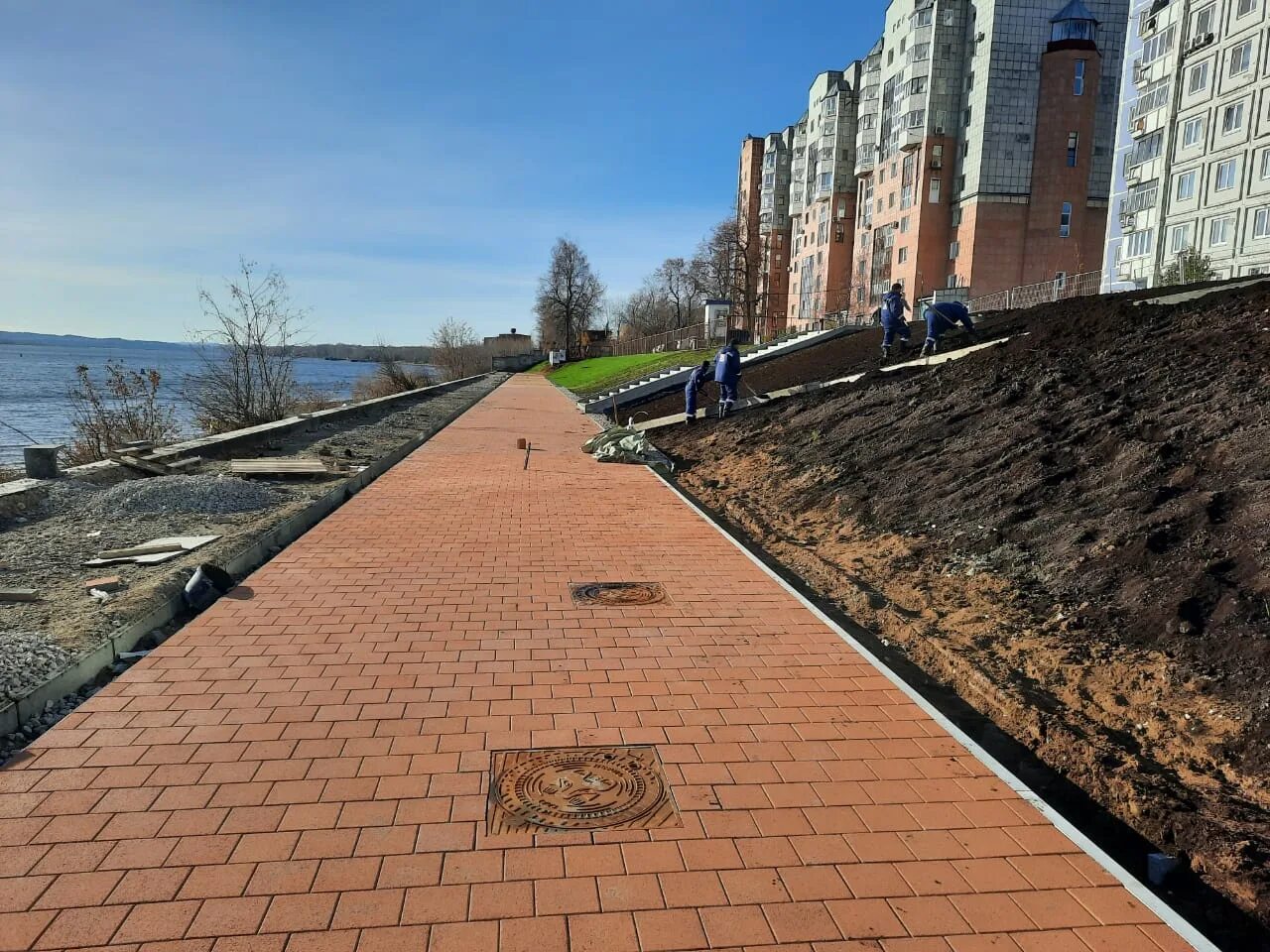 Закамск набережная фото Закаляйся как сталь. Cубботник перед Днём Города. Пермь. Закамск. Набережная Кам