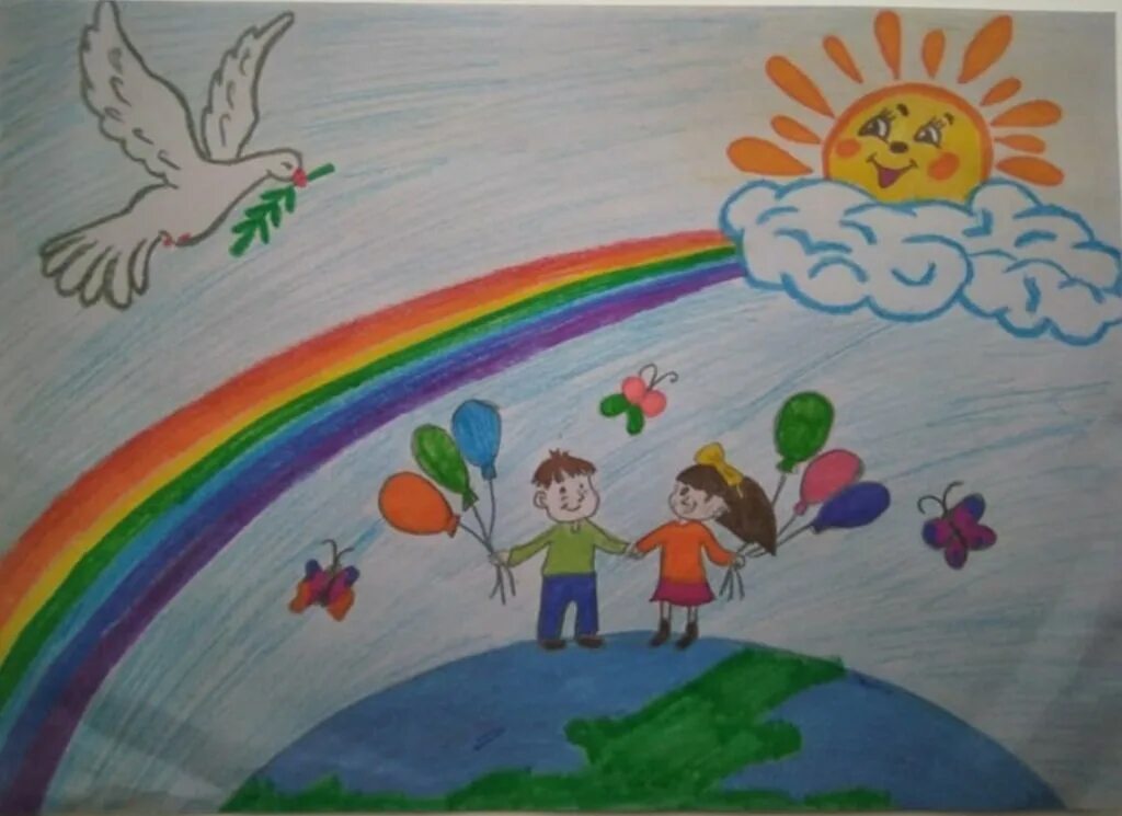 Рисунки на 1 июня. Рисунок ко Дню защиты детей. Рисование с детьми на день защиты детей. Рисование на тему день защиты детей. Рисунки к Дню защиты детей на конкурс.